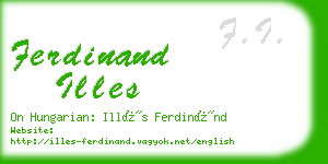 ferdinand illes business card